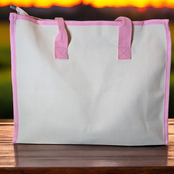 Hello Kitty Pink and White Zipper Tote Bag - Picture 2 of 9